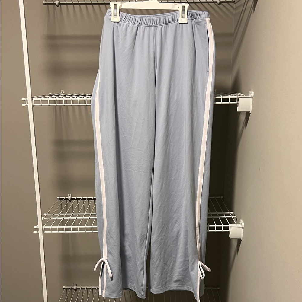 Gilly Hicks Light Blue Track Pants with White Stripes
